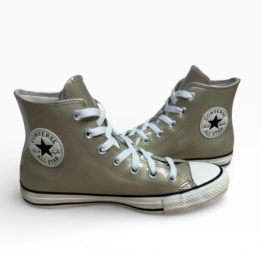 Converse Chuck Taylor All Star Hi Metallic Gold High Top Sneakers Womens 8